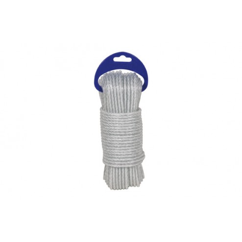 Cuerda Polietileno Cableada Plastificada 4 C Diam.5mm Kylate 5m Blanco