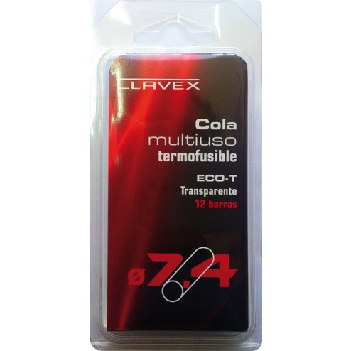 Adhesivo Termofusible Barra 12 Uds Clavex Diam.7,4x100mm
