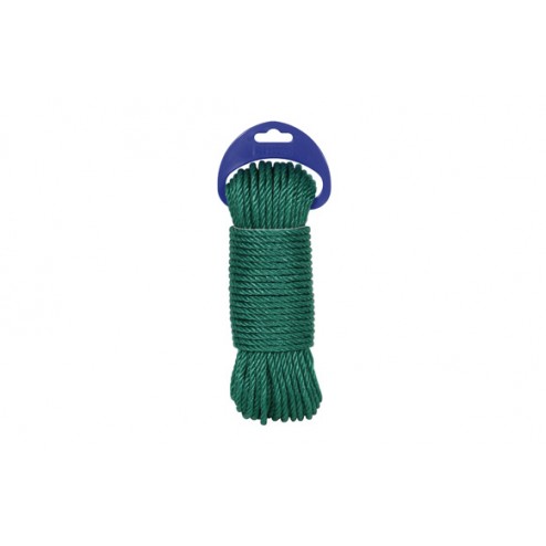Cuerda Polietileno Cableada 4 Cabos Diam.5mm 25m Verde