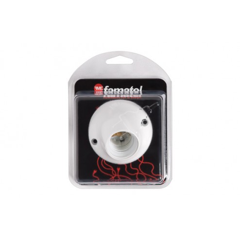 PortaLámparas Zocalo Curvo Famatel E-27 BLANCO