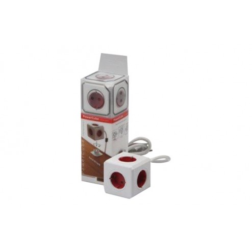 Adaptador Powercube 4T + 2 Usb Powercube 1,5m Gris