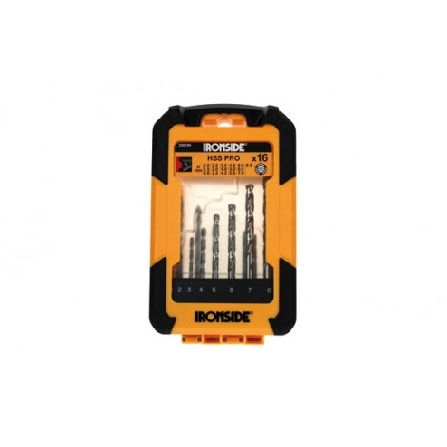 Broca Para Metal Hss Pro Juego 16 Piezas Ironside Diam.1 A 8mm