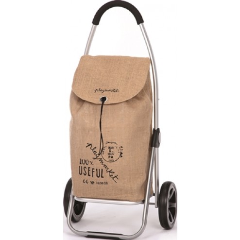Carro Compra 2 Ruedas Go Two Play Saco Marron