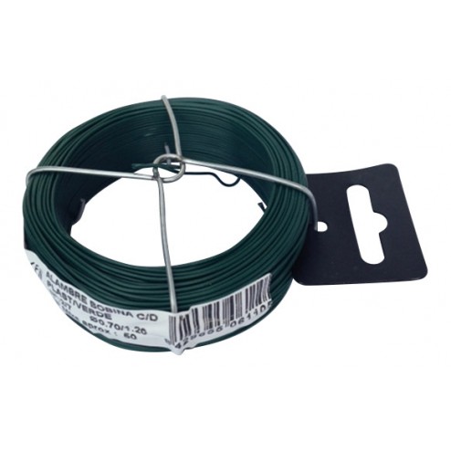 Alambre Plastificado En Bobina 50 M Ackfil 0,7/1,2mm Verde