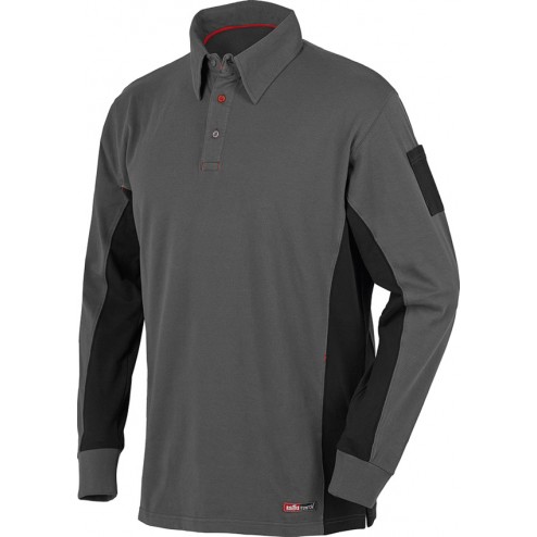 Polo Manga Larga Stretch Gris Issa TS