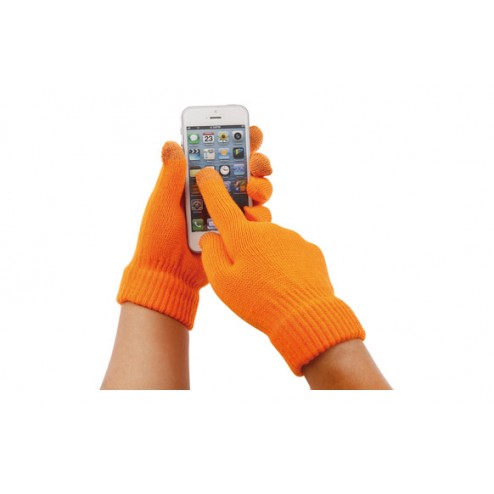 Guante Touch Movil Naranja