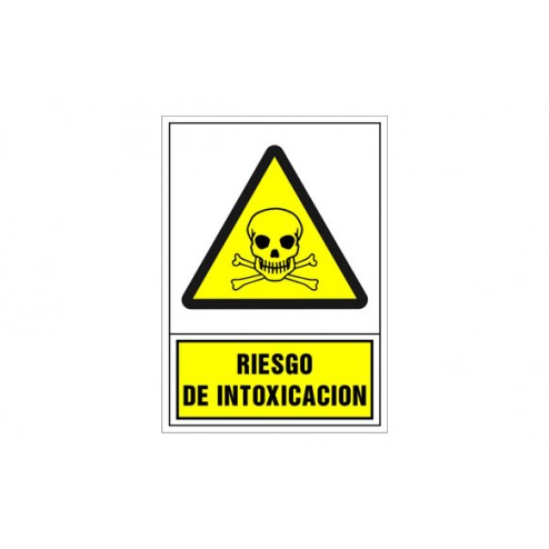 Señal Advertencia Castellano 490X345mm-Riesgo de Intoxicacion
