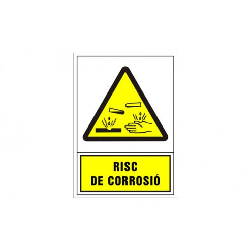 Señal Advertencia Catalan 345X245mm-Risc D'Corrosio
