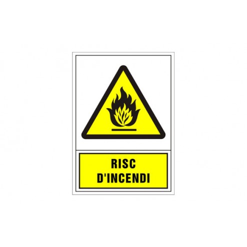 Señal Advertencia Catalan 490X345mm-Risc D'Incendi