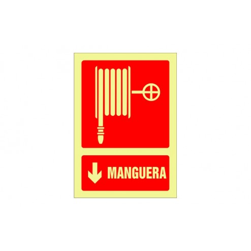 Señal Fotoluminiscente Contra Incendio Castellano 297X210mm-Manguera