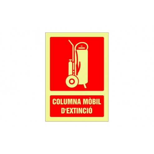 Señal Fotoluminiscente Contra Incendio Catalan 297X210mm-Columna Mobil D'Extincio
