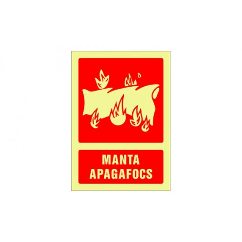 Señal Fotoluminiscente Contra Incendio Catalan 420X297mm-Manta Apagafocs