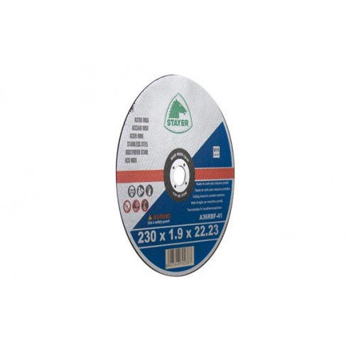 Disco Corte Standard Inox Plano Stayer Ø 230x1,9x22mm 