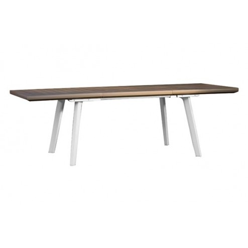 Mesa Resina Harmony Extensible Keter 160-240x100 cm Blanco/Capuchino