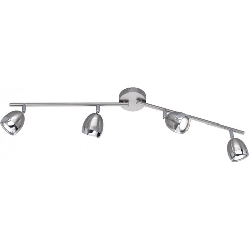 Regleta 4 Focos Led Gu10 3 W Nantes Niquel