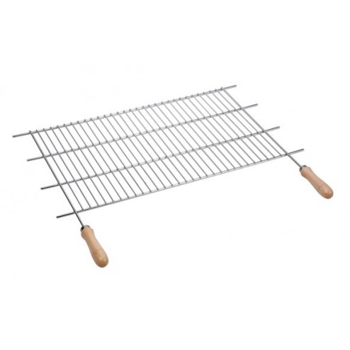Parrilla Recortable Zinc Mango Madera Sauvic 60x40 cm (Corte 52-62 cm)