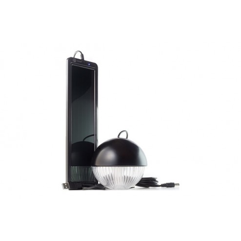 Kit Solar Recargable con Lampara 3 Leds Xunzel Negro