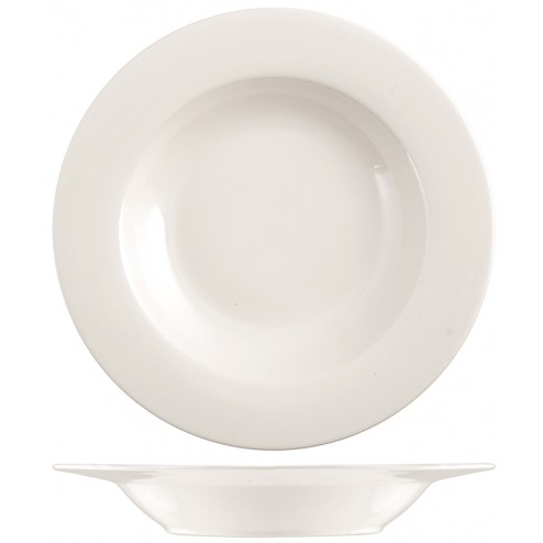 Plato New Bone China Ala Blanco Hondo-21 cm