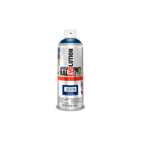 Pintura Spray Acrilica Brillo Pintyplus Evolution 520 cc Ral 5003 Azul