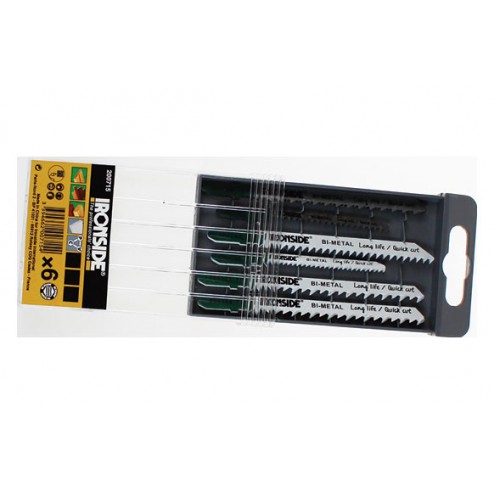 Hoja Sierra Calar Para Madera (Juego 6 Piezas) Ironside Recto / Curvo Fino