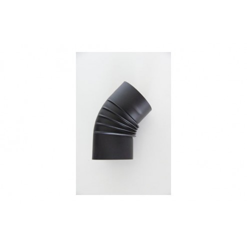 Codo Vitrificado Negro Mate Chimenea T600 Diam.200 cm 45º