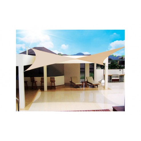 Toldo Vela Sombreo 'Grade Sail' Cuadrado Colaroo 5,4 M Tierra 340Gr 'Coolaroo'