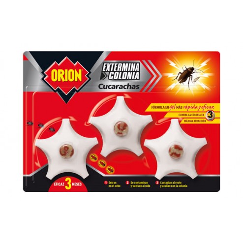 Insecticida Cebo Cucarachas Orion 3 Uds