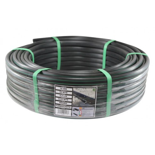 Tuberia Para Goteo Negro Goteros Integrados Caudal Diam.16mm 25 M