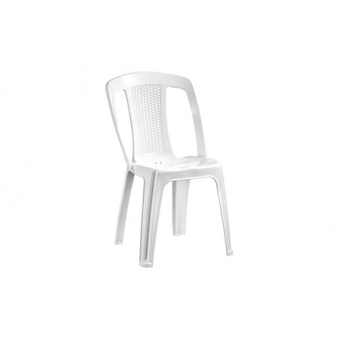 Silla Monobloc Sin Brazos Elba Qfplus Blanco