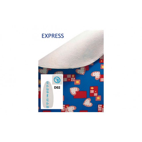 Funda Mesa Planchar Express Ambit Blanca Simbolos Azules