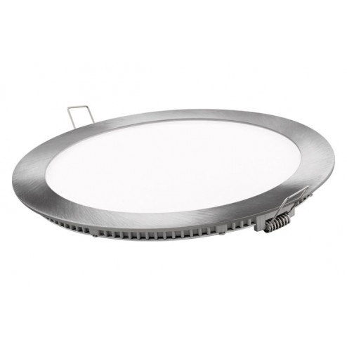 Downlight Led Empotrar Plata Redondo 18 W Matel 1800 Lm Fria (6400K)