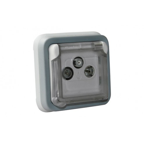 Base Tv Empotrar Gris Ip55 Legrand Plexo