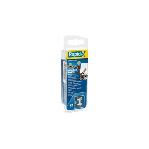 Remache Tubular Dos Piezas 3x8 Plata 25 Uds Rapid