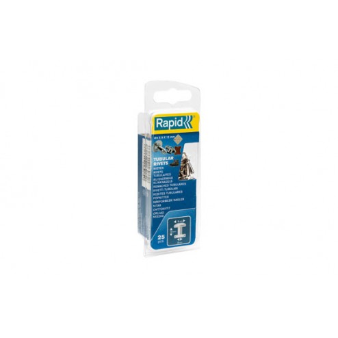 Remache Tubular Dos Piezas 3x10 Plata 25 Uds Rapid