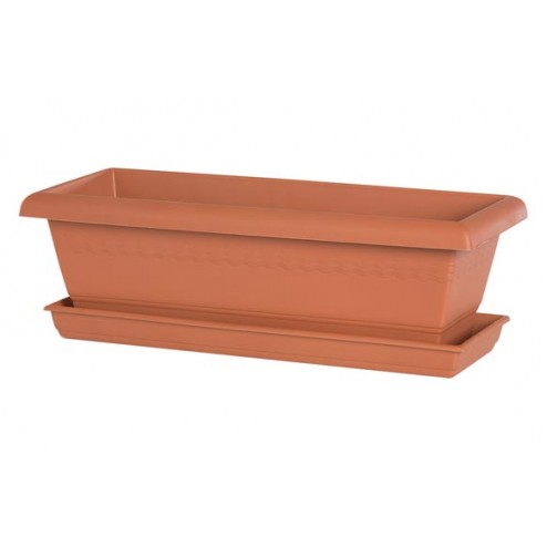 Jardinera Rectangular Terracota 'Gardenia Non 48x21x16cm 9 Lt Sin Plato