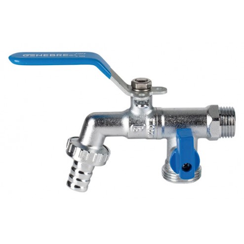 Grifo Esfera Doble Salida Para Manguera Inox 316 M-M 1/2" - 3/4" // 3-4"