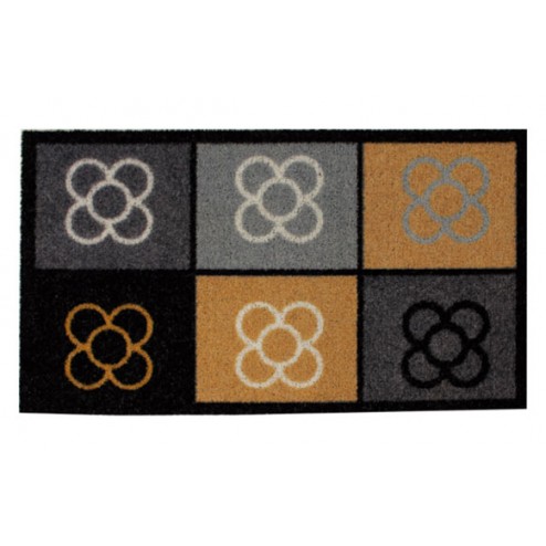 Felpudo Coco Estampado Modernista 40x70 cm 