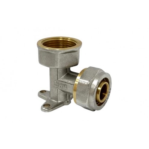 Enlace Compresion Codo Mural Mixto Multicapa Dn16x1/2" Hembra
