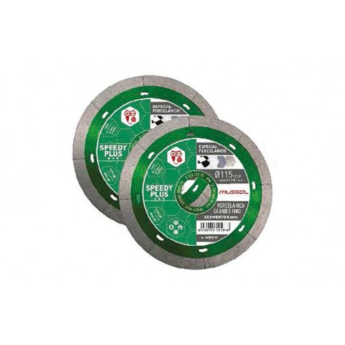 Disco Diamante Standard Continuo Porcelanico (2Un) Mussol 115mm Speedy Plus+Balon
