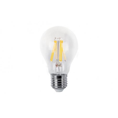 Lampara Led Estandar Filamento Clara Matel E27 8 W Luz Calida