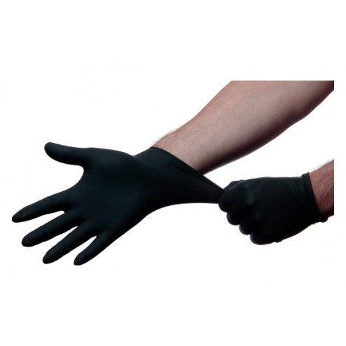 Guante Desechable Nitrilo Negro Sin Polvo 100 Uds Sanicen T G