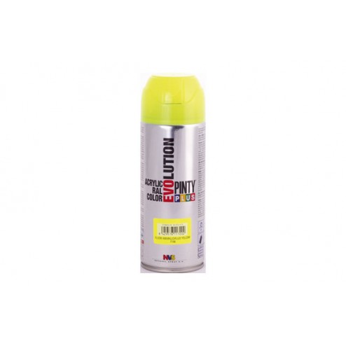 Pintura Spray Acrilica Fluorescente Pintyplus Evolution 520 cc F146 Amarillo