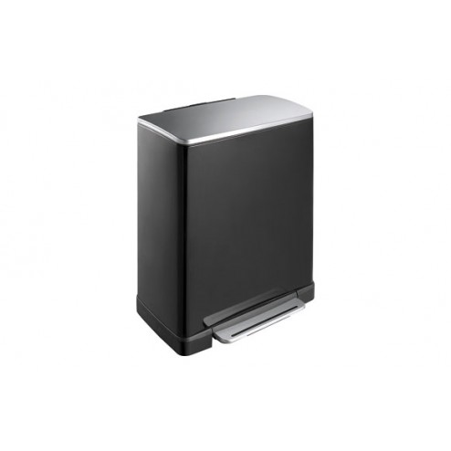 Cubo Reciclaje Metalico E-Cube Negro Eko 28 +18 L