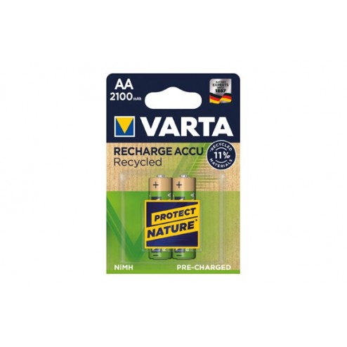 Pila Recargable Recycled (Bl.2) Varta Aa 2100 Mah