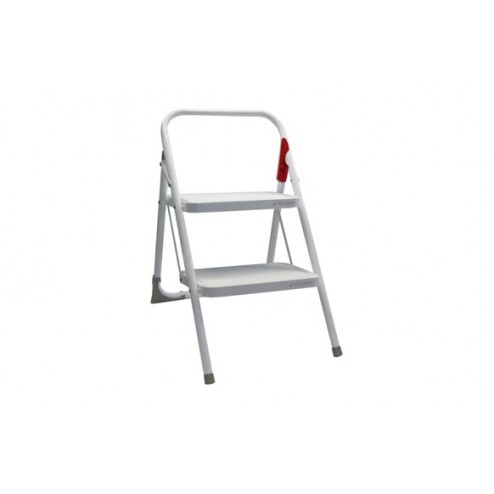 Taburete Domestico Plegable Rolser M10 2 Peldaños Blanco