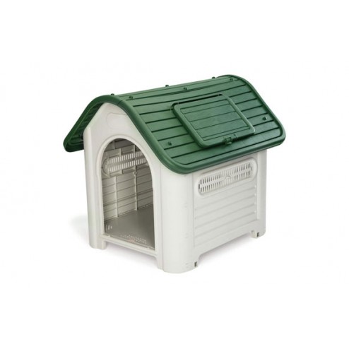 Caseta Resina Para Perro Beige/Verde Dakota Gardium 72x87xH75