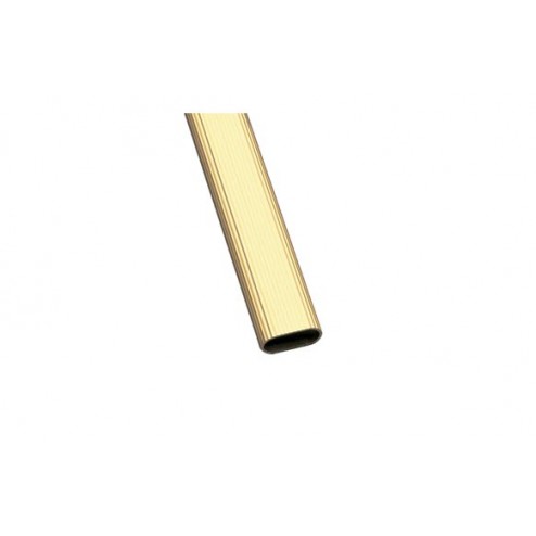 Tubo Armario Ovalado Aluminio Modelo 1 Amig 30x15x1,4mmx2m ORO