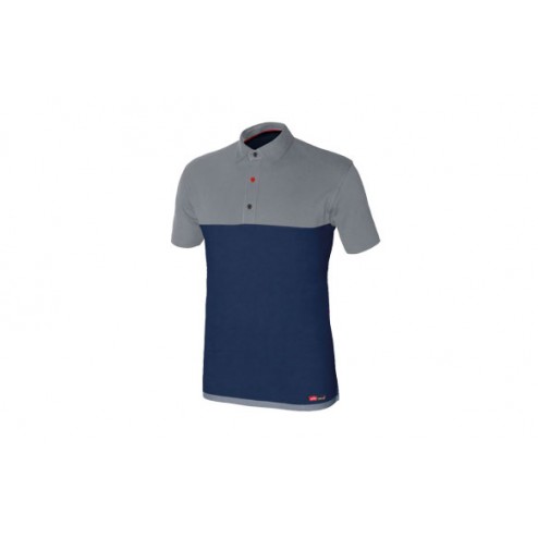 Polo Bicolor Stretch Azul-Gris Issa T. L