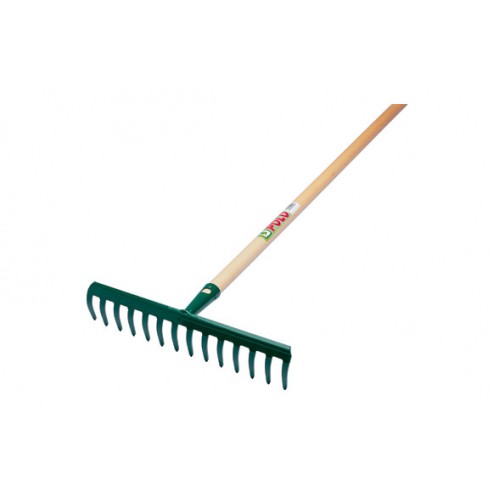 Rastrillo 14 Dientes Curvos (8X35 cm) Maiol con Mango de Madera de 130 cm