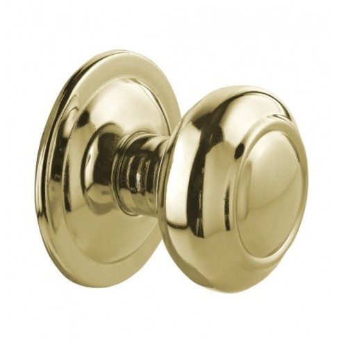 Pomo Puerta Latón Carvi Diam.85mm Dorado Brillo